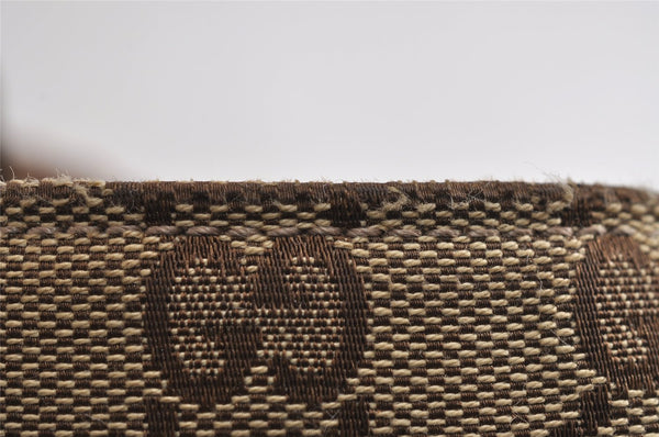 Authentic GUCCI Bamboo Shoulder Hand Bag GG Canvas Leather 232947 Brown 3741J