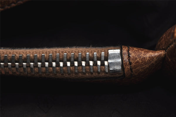 Authentic GUCCI Bamboo Shoulder Hand Bag GG Canvas Leather 232947 Brown 3741J