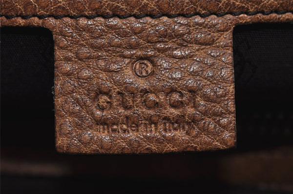 Authentic GUCCI Bamboo Shoulder Hand Bag GG Canvas Leather 232947 Brown 3741J