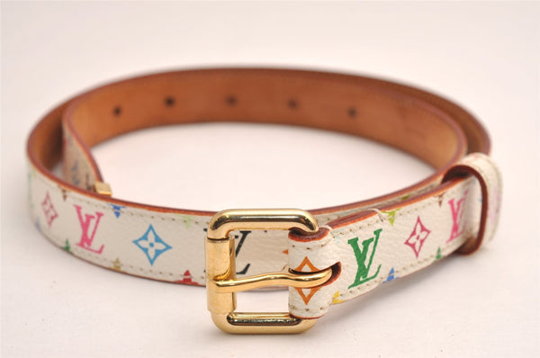 Louis Vuitton Monogram Multicolor Ceinture Carre Belt 70cm 27.6" M9272 LV 3742J