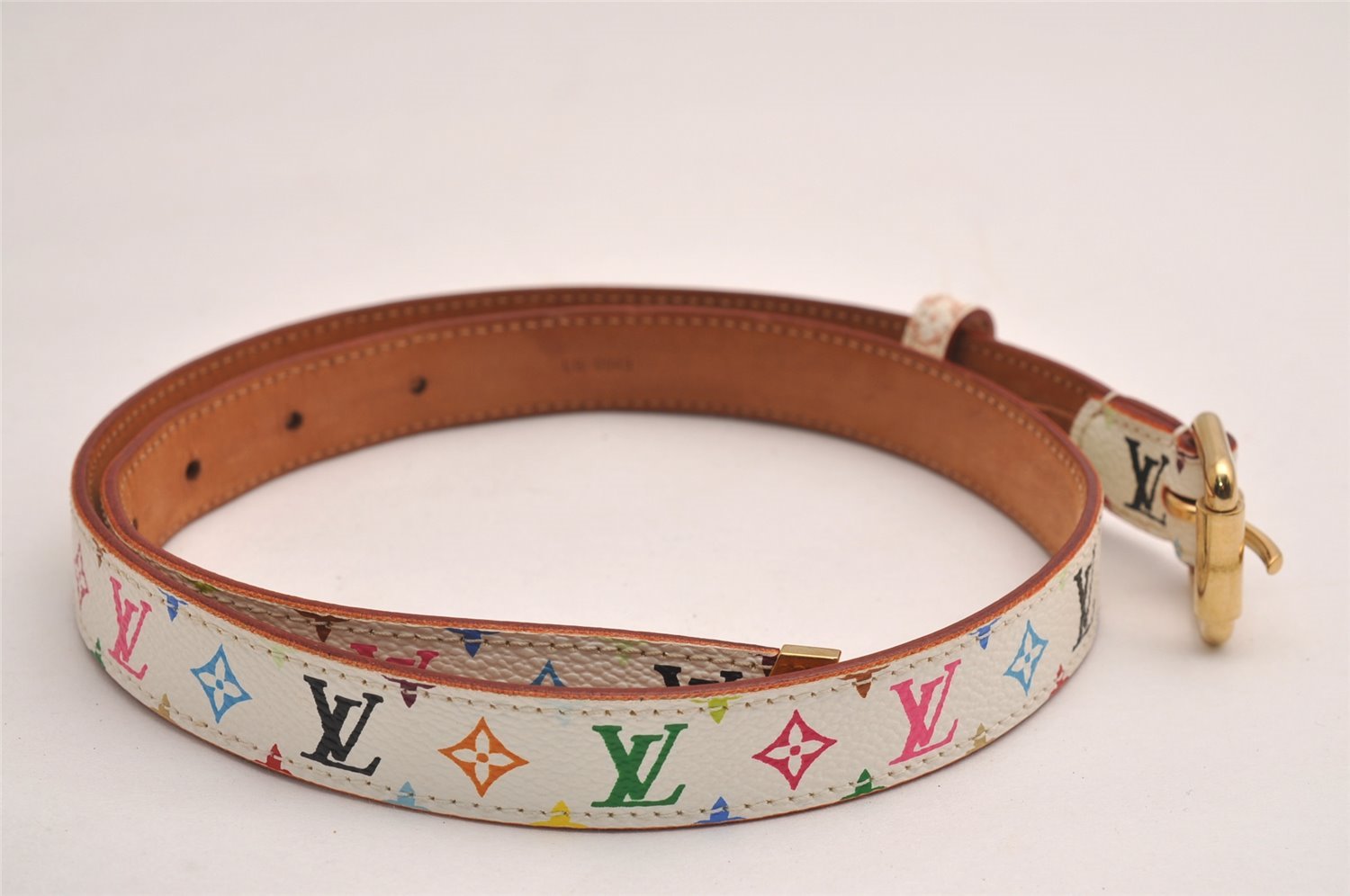 Louis Vuitton Monogram Multicolor Ceinture Carre Belt 70cm 27.6