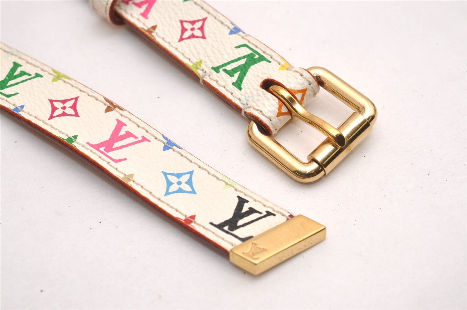 Louis Vuitton Monogram Multicolor Ceinture Carre Belt 70cm 27.6