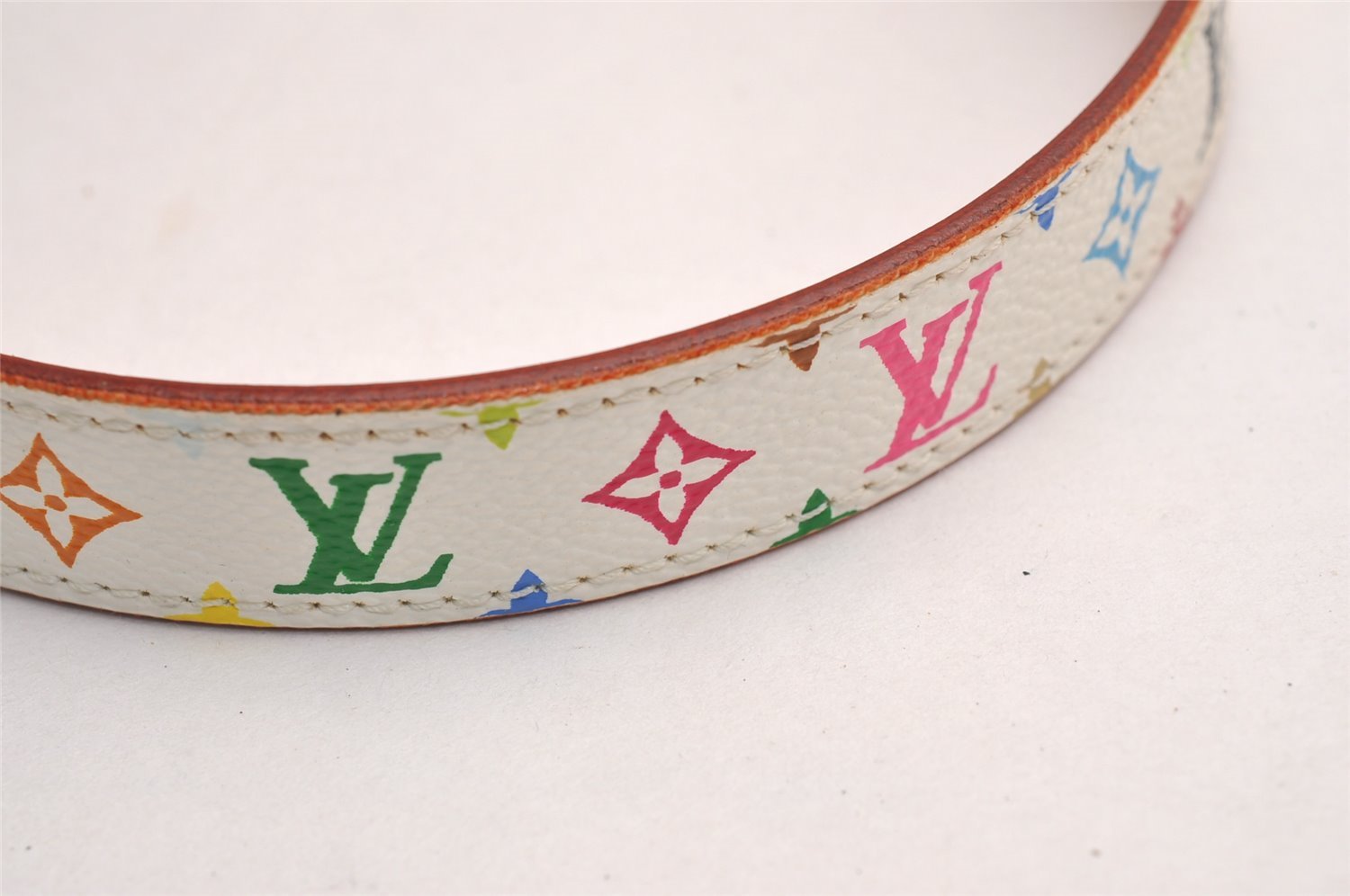 Louis Vuitton Monogram Multicolor Ceinture Carre Belt 70cm 27.6