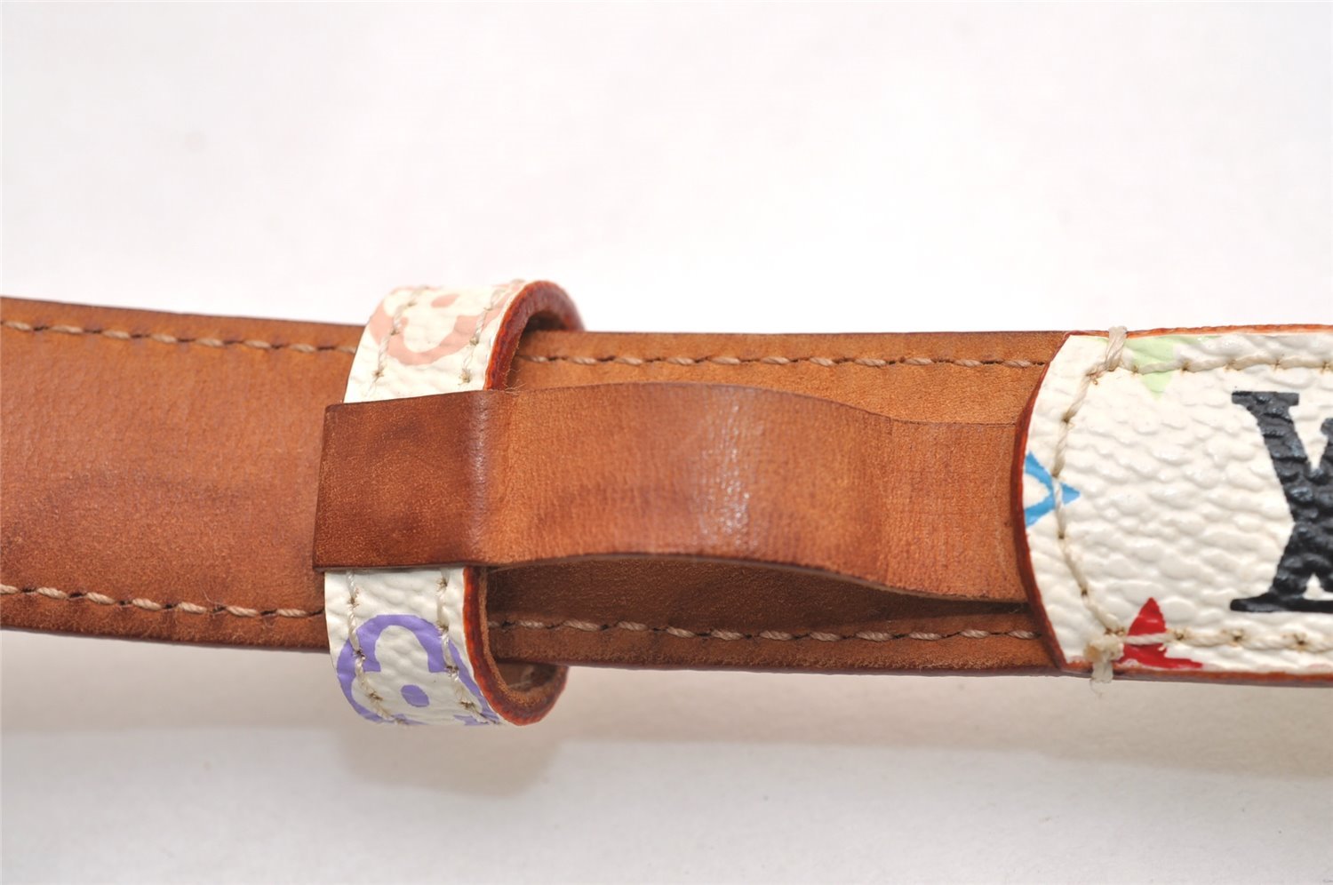 Louis Vuitton Monogram Multicolor Ceinture Carre Belt 70cm 27.6