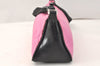 Authentic PRADA Nylon Tessuto Leather Shoulder Bag Purse Pink Black 3742K