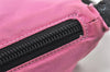 Authentic PRADA Nylon Tessuto Leather Shoulder Bag Purse Pink Black 3742K