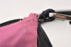 Authentic PRADA Nylon Tessuto Leather Shoulder Bag Purse Pink Black 3742K