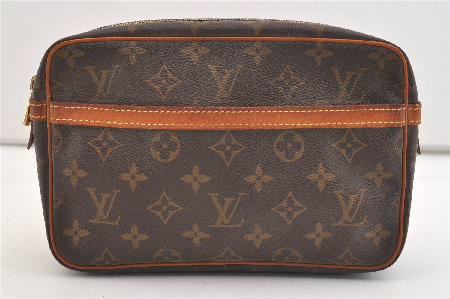 Authentic Louis Vuitton Monogram Compiegne 23 Clutch Hand Bag M51847 LV 3743J