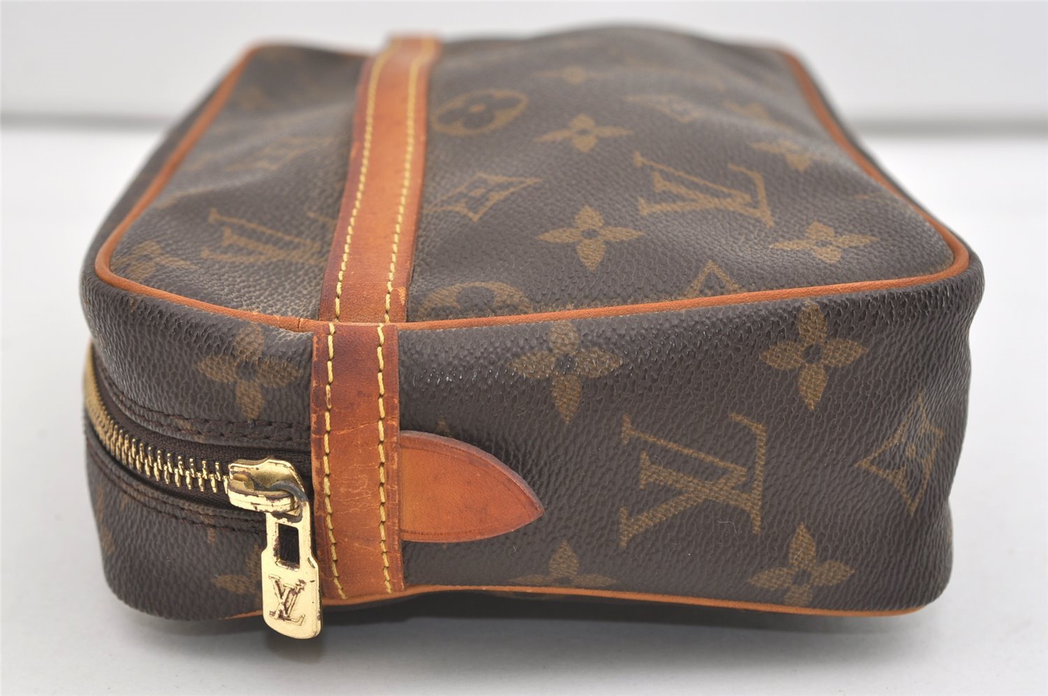 Authentic Louis Vuitton Monogram Compiegne 23 Clutch Hand Bag M51847 LV 3743J
