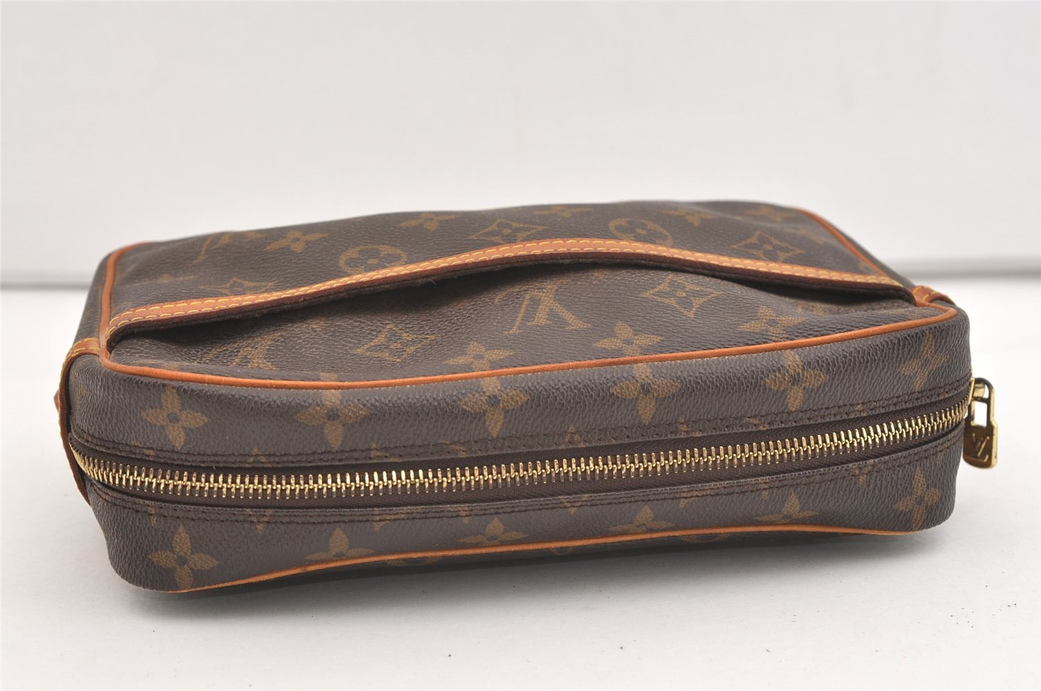 Authentic Louis Vuitton Monogram Compiegne 23 Clutch Hand Bag M51847 LV 3743J