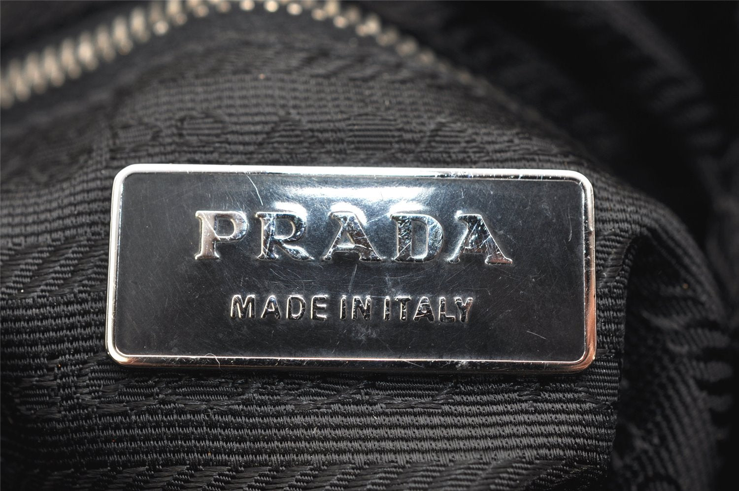 Authentic PRADA Nylon Tessuto Leather Shoulder Bag Purse Black 3743K