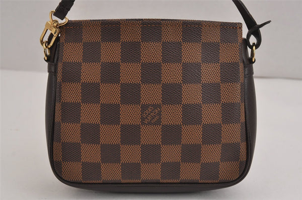 Authentic Louis Vuitton Damier Trousse Makeup Hand Bag Pouch N51982 Junk 3745J