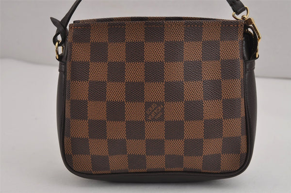 Authentic Louis Vuitton Damier Trousse Makeup Hand Bag Pouch N51982 Junk 3745J
