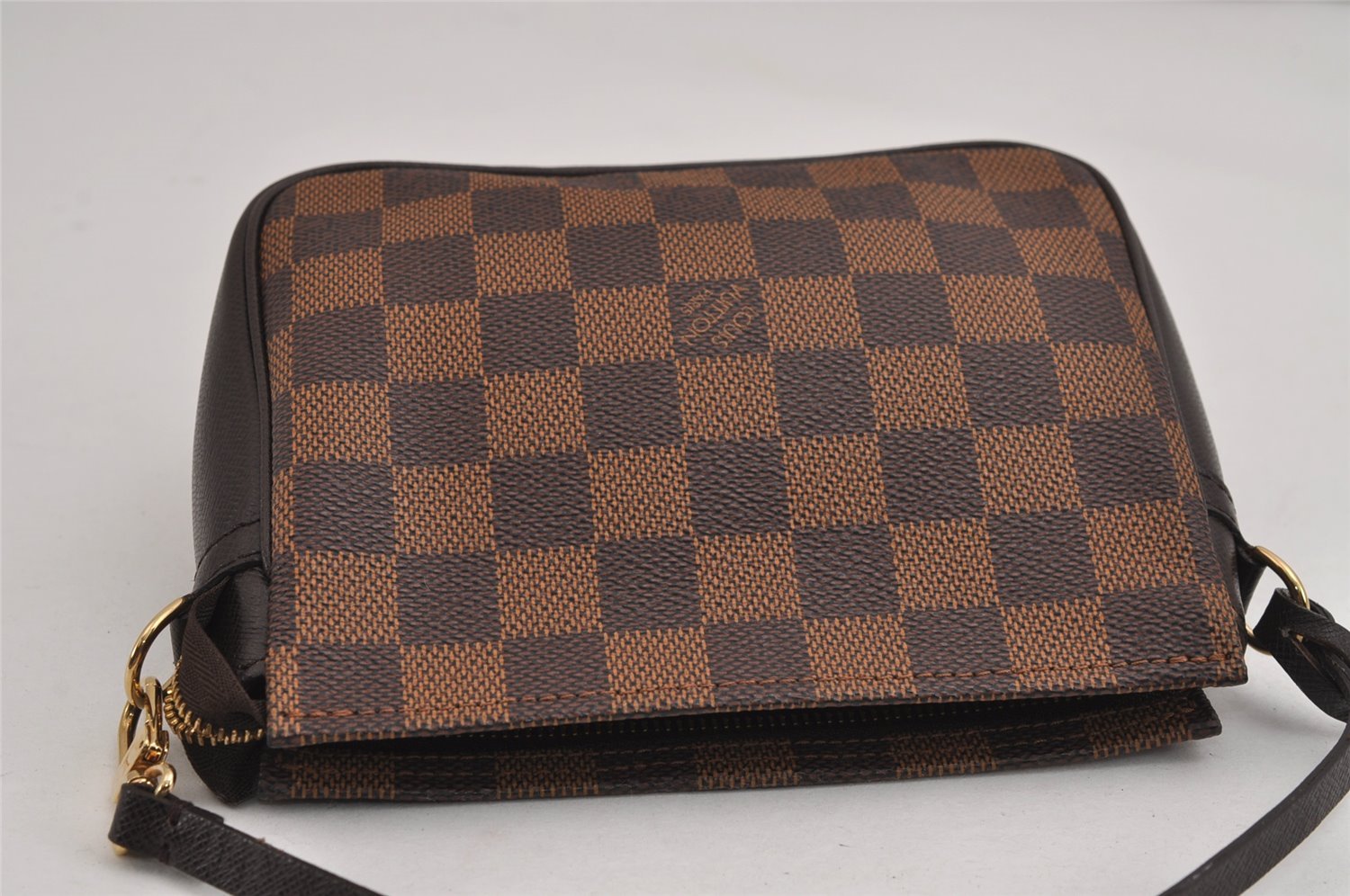 Authentic Louis Vuitton Damier Trousse Makeup Hand Bag Pouch N51982 Junk 3745J