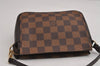 Authentic Louis Vuitton Damier Trousse Makeup Hand Bag Pouch N51982 Junk 3745J
