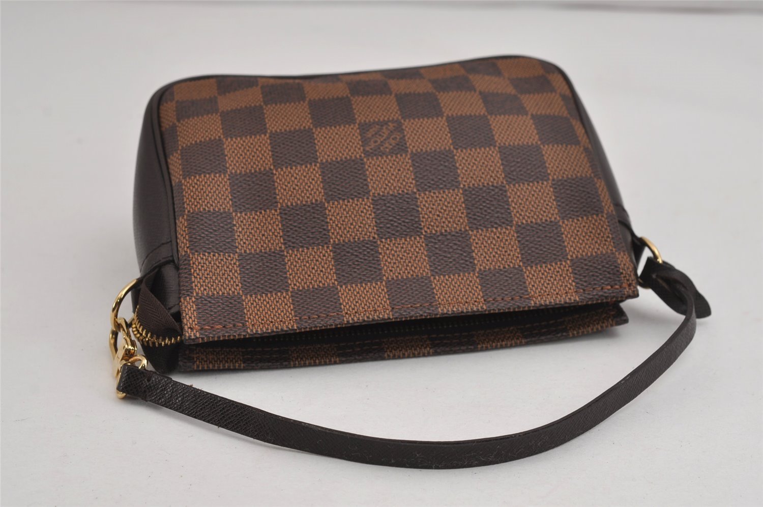 Authentic Louis Vuitton Damier Trousse Makeup Hand Bag Pouch N51982 Junk 3745J