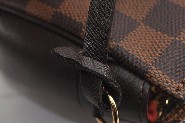 Authentic Louis Vuitton Damier Trousse Makeup Hand Bag Pouch N51982 Junk 3745J