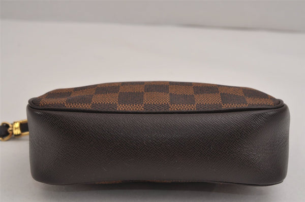 Authentic Louis Vuitton Damier Trousse Makeup Hand Bag Pouch N51982 Junk 3745J