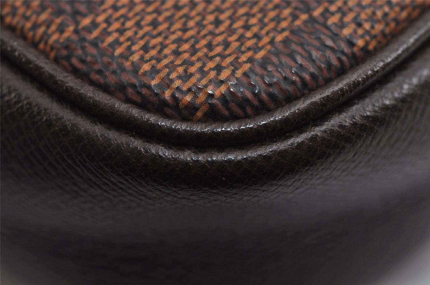 Authentic Louis Vuitton Damier Trousse Makeup Hand Bag Pouch N51982 Junk 3745J