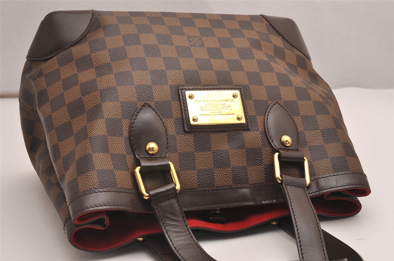 Authentic Louis Vuitton Damier Hampstead PM Shoulder Tote Bag N51205 LV 3746J