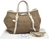 Authentic PRADA Canvas Leather Logo 2Way Shoulder Hand Bag Beige 3746K