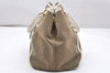 Authentic PRADA Canvas Leather Logo 2Way Shoulder Hand Bag Beige 3746K