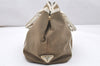 Authentic PRADA Canvas Leather Logo 2Way Shoulder Hand Bag Beige 3746K