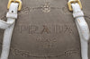 Authentic PRADA Canvas Leather Logo 2Way Shoulder Hand Bag Beige 3746K