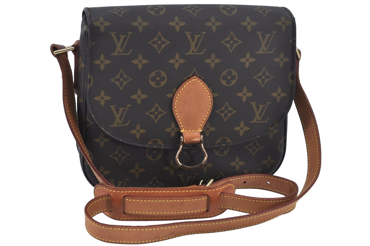 Authentic Louis Vuitton Monogram Saint Cloud GM M51242 Shoulder Cross Bag 3747G