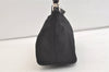 Authentic PRADA Vintage Nylon Tessuto Leather Hand Bag Pouch Purse Black 3747K