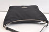 Authentic PRADA Vintage Nylon Tessuto Leather Hand Bag Pouch Purse Black 3747K