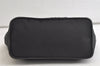 Authentic PRADA Vintage Nylon Tessuto Leather Hand Bag Pouch Purse Black 3747K