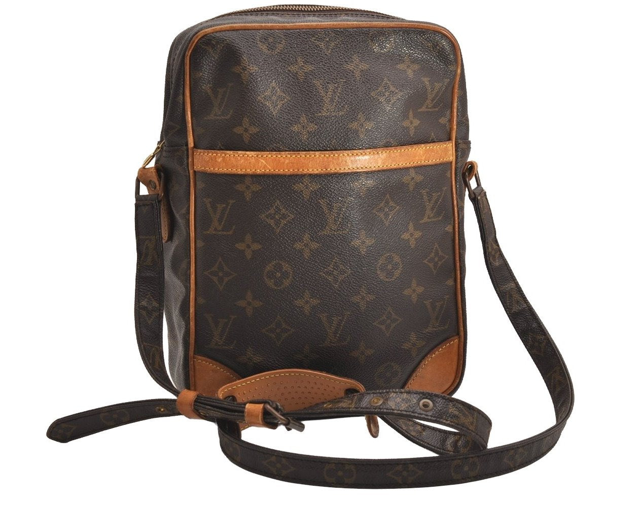 Authentic Louis Vuitton Monogram Danube GM Shoulder Cross Bag M45262 LV 3748J