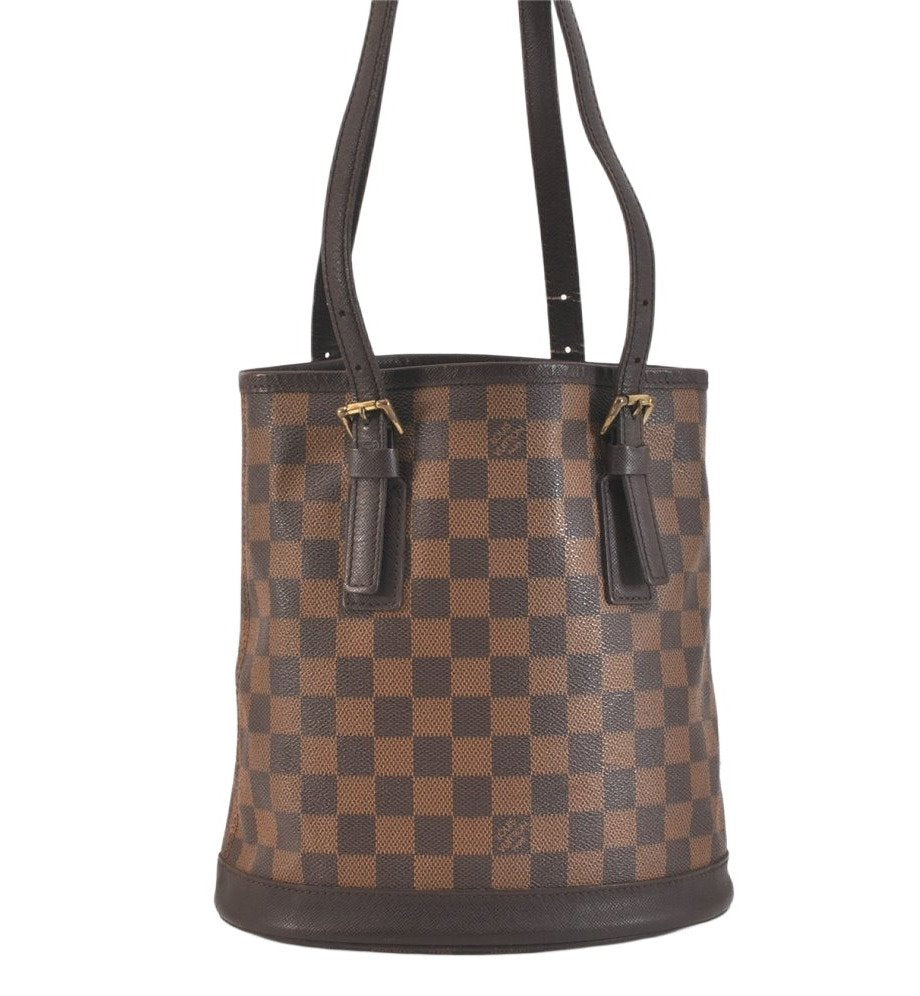 Authentic Louis Vuitton Damier Marais Bucket Shoulder Tote Bag N42240 LV 3749K