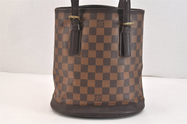 Authentic Louis Vuitton Damier Marais Bucket Shoulder Tote Bag N42240 LV 3749K