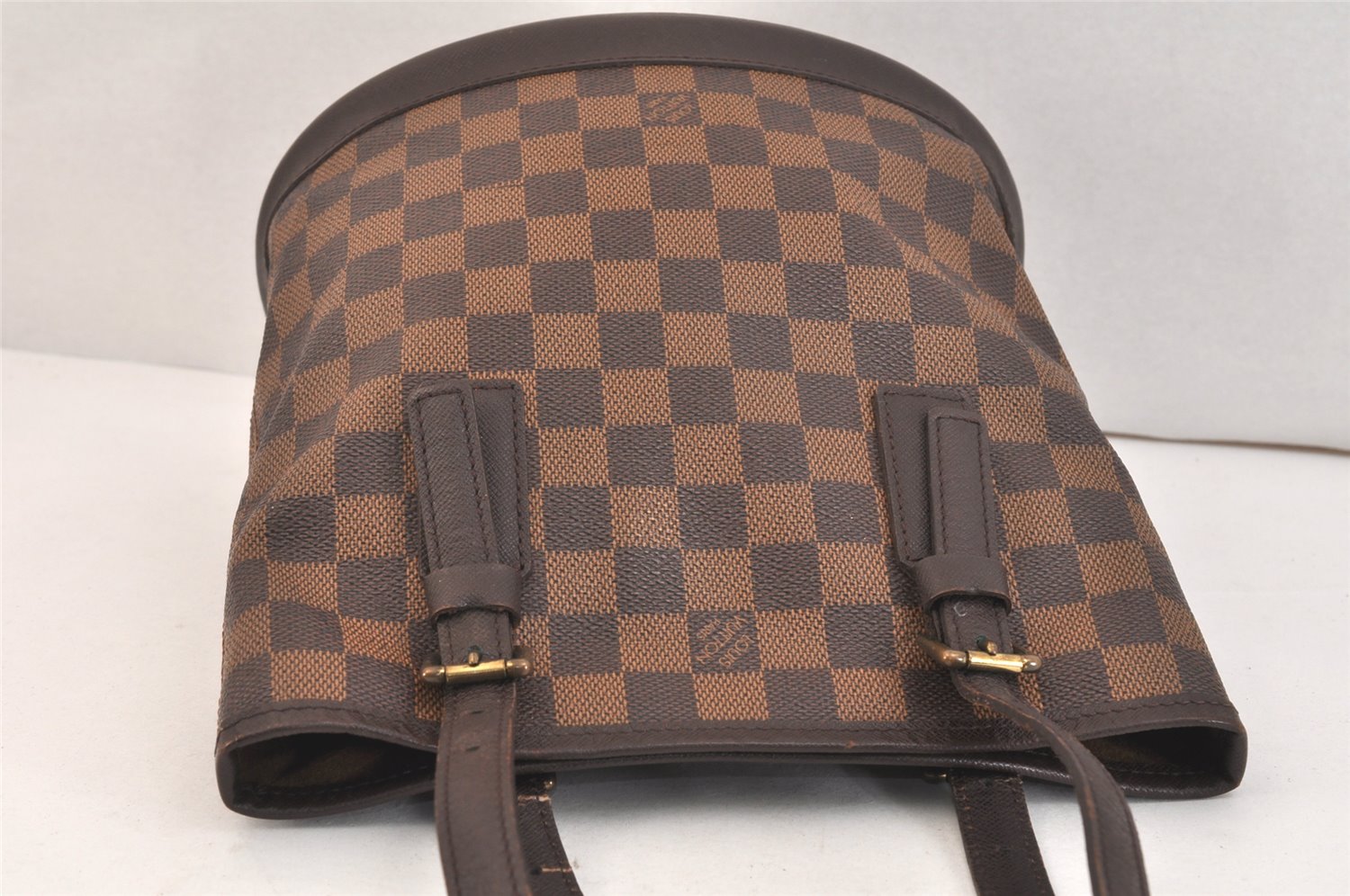 Authentic Louis Vuitton Damier Marais Bucket Shoulder Tote Bag N42240 LV 3749K