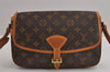 Authentic Louis Vuitton Monogram Sologne Shoulder Cross Body Bag M42250 LV 3750J