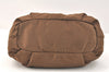 Authentic PRADA Tessuto Bow Ribbon Nylon Leather Shoulder Hand Bag Brown 3752K