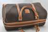 Authentic CELINE Macadam Blason Pattern Hand Boston Bag PVC Leather Brown 3753K