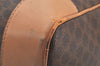 Authentic CELINE Macadam Blason Pattern Hand Boston Bag PVC Leather Brown 3753K