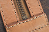 Authentic CELINE Macadam Blason Pattern Hand Boston Bag PVC Leather Brown 3753K