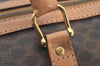 Authentic CELINE Macadam Blason Pattern Hand Boston Bag PVC Leather Brown 3753K