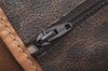 Authentic CELINE Macadam Blason Pattern Hand Boston Bag PVC Leather Brown 3753K
