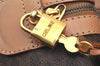 Authentic CELINE Macadam Blason Pattern Hand Boston Bag PVC Leather Brown 3753K