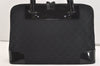 Authentic GUCCI Vintage Shoulder Tote Bag GG Canvas Enamel 0021122 Black 3754J