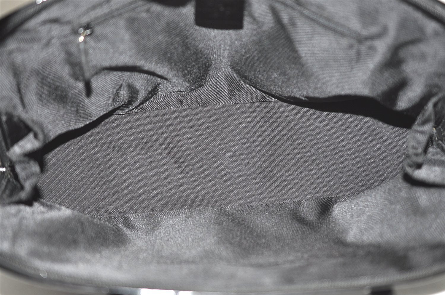 Authentic GUCCI Vintage Shoulder Tote Bag GG Canvas Enamel 0021122 Black 3754J