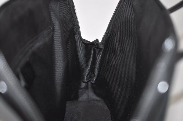 Authentic GUCCI Vintage Shoulder Tote Bag GG Canvas Enamel 0021122 Black 3754J