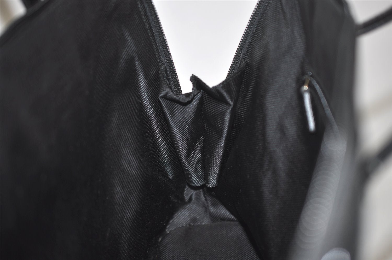 Authentic GUCCI Vintage Shoulder Tote Bag GG Canvas Enamel 0021122 Black 3754J