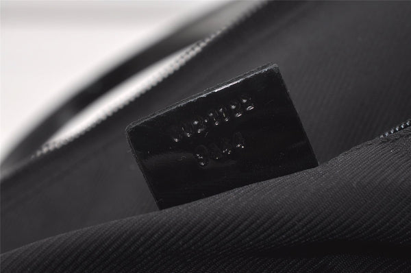 Authentic GUCCI Vintage Shoulder Tote Bag GG Canvas Enamel 0021122 Black 3754J