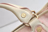 Authentic CELINE Boogie Bag C Macadam Blason Hand Bag Canvas Leather Pink 3754K